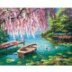 Рисуване по Номера (пълен комплект) -Пролет край езерото с водните лилии