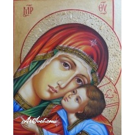 Рисуване по Номера (пълен комплект) - Умиление на Св. Богородица с Исус Христос