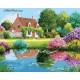 Рисуване по Номера (пълен комплект) -Къщата с розовите храсти