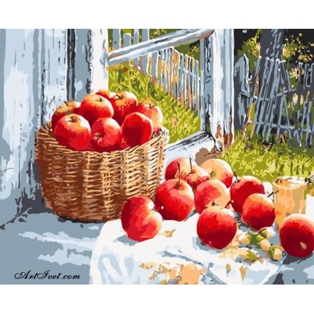 Рисуване по Номера (пълен комплект) -Аромат на ябълки