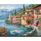 Рисуване по Номера (пълен комплект) - Италианско селце до езерото