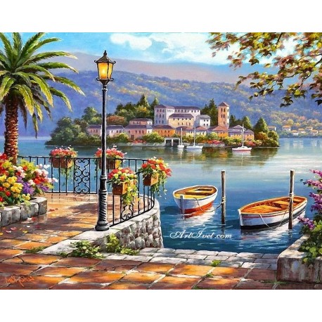 Рисуване по Номера (пълен комплект) - Лодките ни чакат в Дубровник