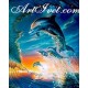 Рисуване по Номера (пълен комплект) - Делфин сред морската шир