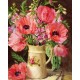 Рисуване по Номера (пълен комплект) -Кана с летни цветя