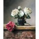 Рисуване по Номера (пълен комплект) - Белите рози за дамата с голямо сърце