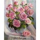 Рисуване по Номера (пълен комплект) - Розови рози за романтика