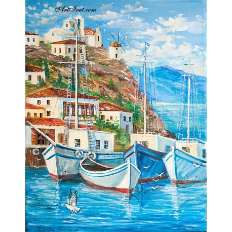 Рисуване по Номера (пълен комплект) - Нейде по гръцките острови