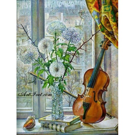 Рисуване по Номера (пълен комплект) - Цигулка и вдъхновение