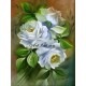 Рисуване по Номера (пълен комплект) - Бели рози за ново начало