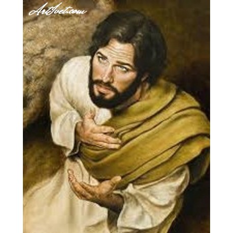 Рисуване по Номера (пълен комплект) - Исус в разговор с БОГА