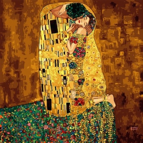 Целувката (по Густав Климт)