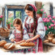 Рисуване по номера - С МАМА МЕСИМ ХЛЯБ 40х40 см.