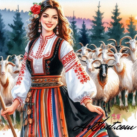 Рисуване по номера - ПАСТИРКА 40х40 см.