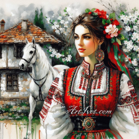 Картина ПРЕД БАЩИНИЯ ДОМ