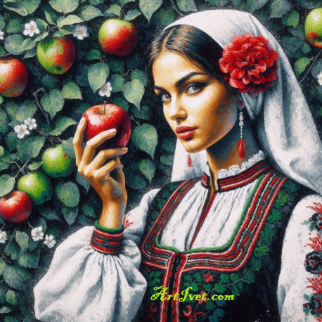 Картина ЯБЪЛКА В ГРАДИНА