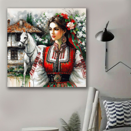 Картина ПРЕД БАЩИНИЯ ДОМ