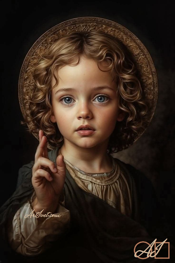 Диамантен гоблен - ИКОНА МАЛКИЯТ ИСУС: Размер и Вид - Квадратни диаманти 30х20