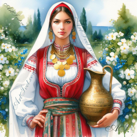 Рисуване по номера - МАРИНА ОТИВА ЗА ВОДА 40х40 см.
