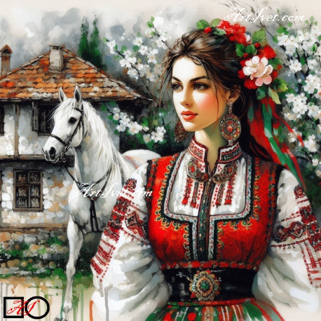 Диамантен гоблен - ПРЕД БАЩИНИЯ ДОМ