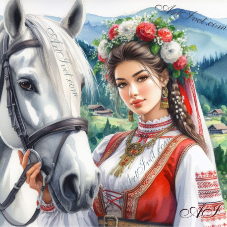 Рисуване по номера - БЕЛОСЛАВА 40х40 см.