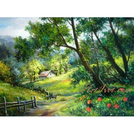 Рисуване по номера - ЗЕЛЕНА ОМАЯ