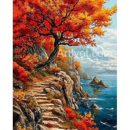 Рисуване по номера - СТЪЛБИ В СЪРЦЕТО НА ЕСЕНТА