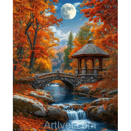 Рисуване по номера - СТЪЛБИ В СЪРЦЕТО НА ЕСЕНТА