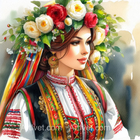 Рисуване по номера - МОМА НА ПРАЗНИК 40х40 см.