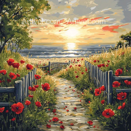 Рисуване по номера - ПЪТЕКА В ПРОСТОРА 40х40 см.