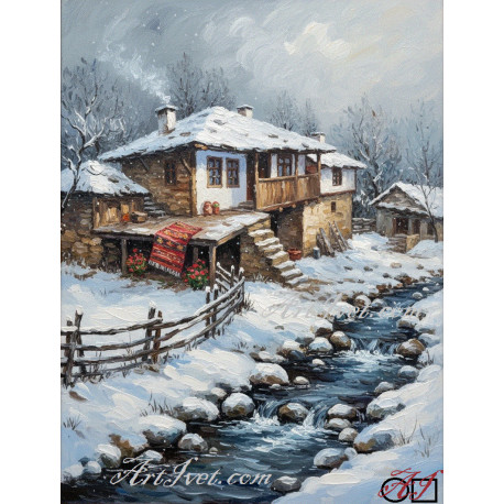 Диамантен гоблен РОМОЛЪТ НА СЕЛСКАТА РЕКИЧКА