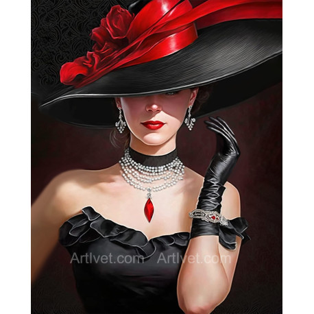 Рисуване по номера - МИСТЕРИОЗНАТА ЛЕЙДИ