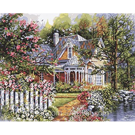 Рисуване по номера - ТИШИНАТА НА ПРОЛЕТНИЯ ТОПЪЛ СЛЕДОБЕД