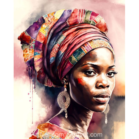 Рисуване по номера - МУЛАТКА - КРАСОТАТА НА АФРИКА