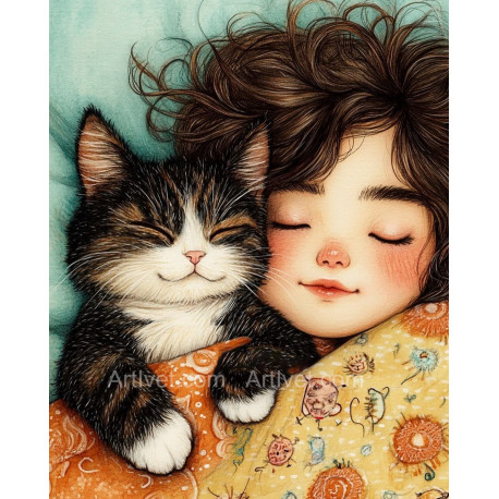 Рисуване по номера - СЪН ПАЗЕН ОТ ЛАПИЧКИ