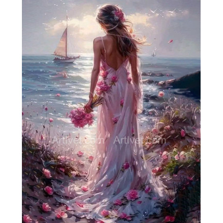 Рисуване по номера - СИЛУЕТ ОТ УТРИННА СВЕТЛИНА