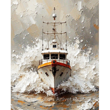 Рисуване по номера - ПОРИВ СРЕД ВЪЛНИТЕ