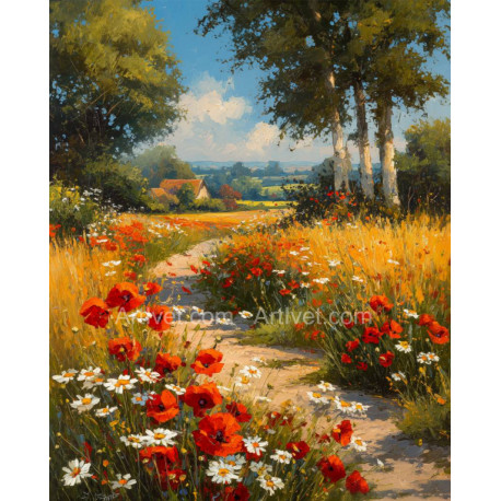 Рисуване по номера - ЗЛАТНА ВЕЧЕР НАД ЗЕМЯТА