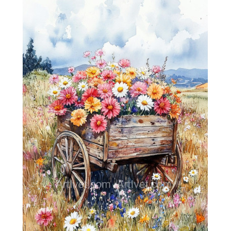 Рисуване по номера - ЦВЕТНО ПРЕЛИВАНЕ