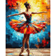 Рисуване по номера - БАЛЕРИНА - ТАНЦУВАЩИ ЦВЕТОВЕ