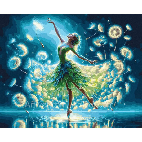 Рисуване по номера - БАЛЕРИНА - УСМИВКА ОТ СВЕТЛИНА