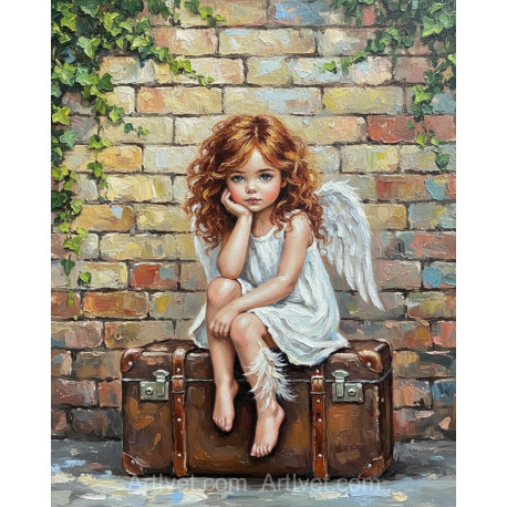 Рисуване по номера - ЗАМИСЛЕНО АНГЕЛЧЕ