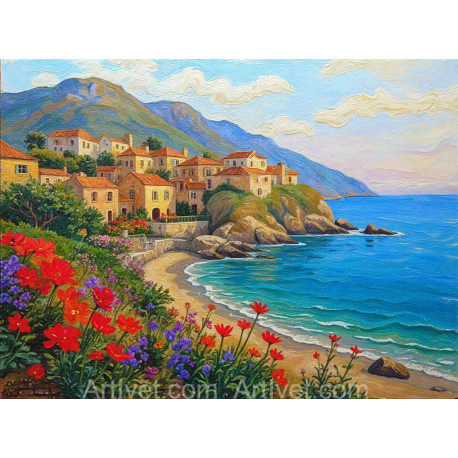 Рисуване по номера - СИНЕВАТА НА ЛАГУНАТА