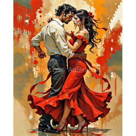 Рисуване по номера - ТАНГО ЗА ДВАМА