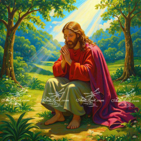 Рисуване по номера - ГОСПОДИ, БЛАГОСЛОВИ МЕ 40х40 см.