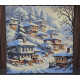 Рисуване по номера - ЗИМНО СЕЛЦЕ 40х40 см.
