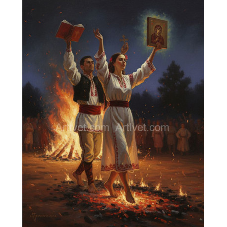 Рисуване по номера - НЕСТИНАРИ - СИЛАТА НА ИКОНАТА