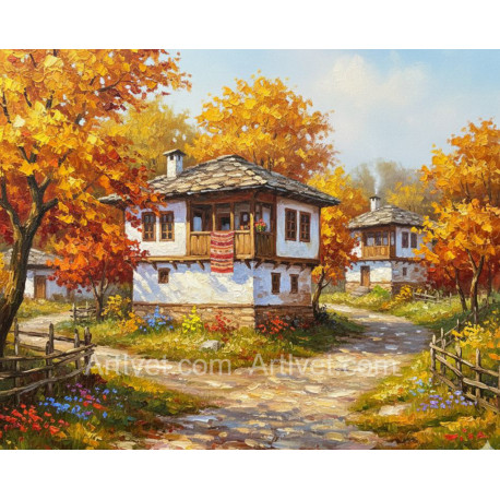 Рисуване по номера - СТАРИ БЪЛГАРСКИ КЪЩИ