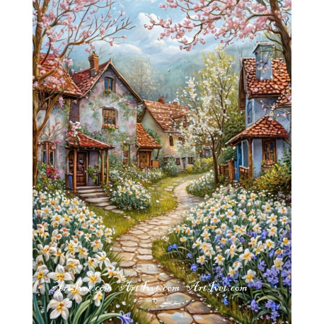 Рисуване по номера - НАРЦИСИ ПО СЕЛСКИТЕ УЛИЦИ