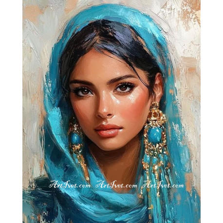 Рисуване по номера - АНИСА И ТЮРКОАЗЕНИЯТ ШАЛ