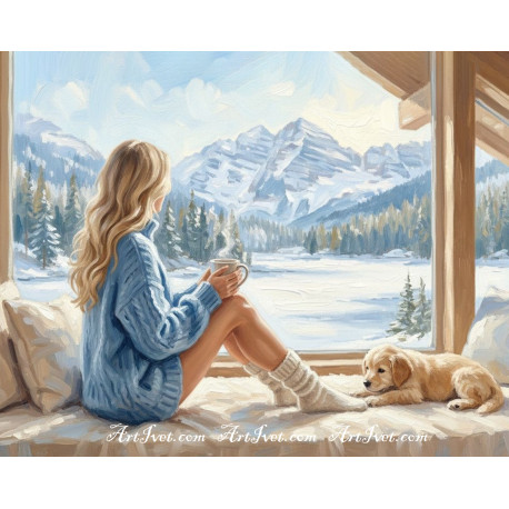 Рисуване по номера - СКАНДИНАВСКА ЗИМА